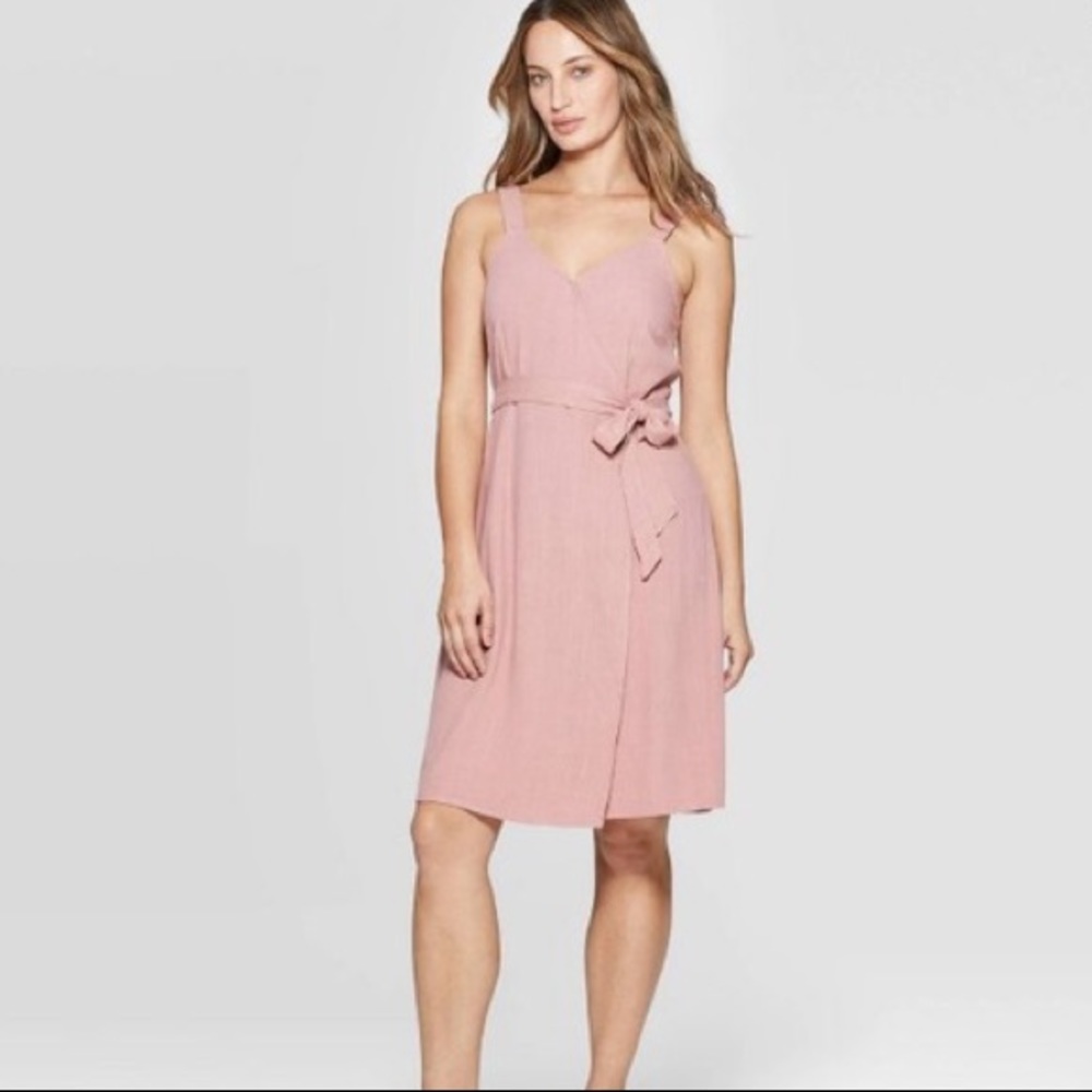 Dusty Rose wrap dress.